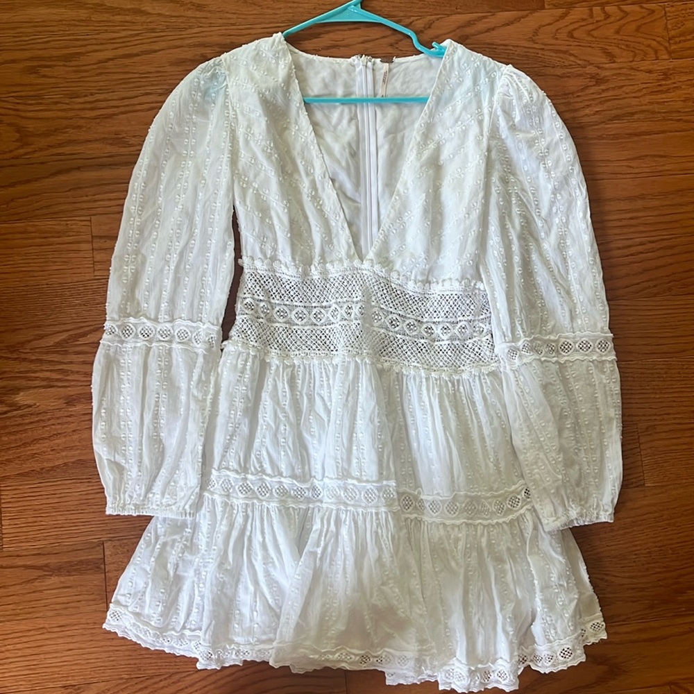 Boho angel peasant free people dress size 6 white